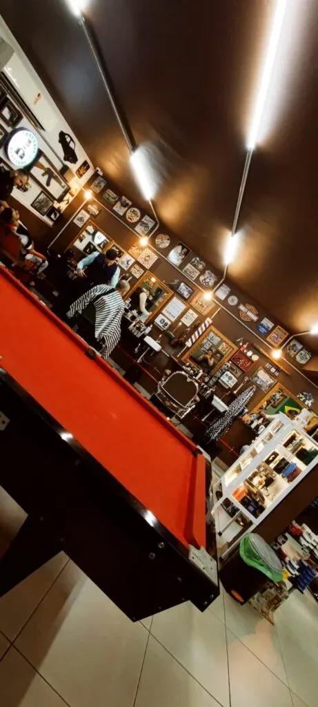 Ambiente vintage da Barbearia Bernardi